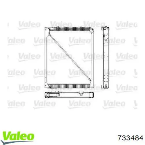 733484 VALEO radiador refrigeración del motor