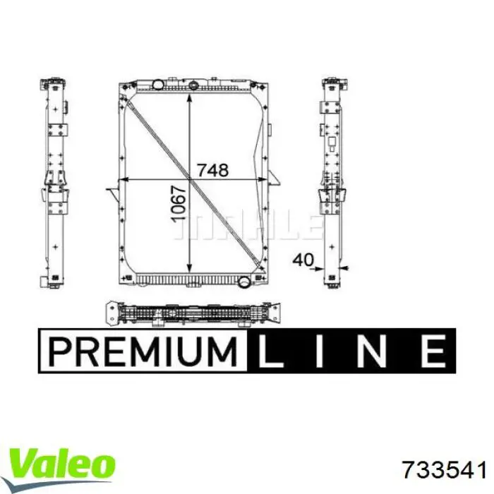 733541 VALEO radiador refrigeración del motor