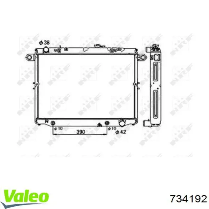 734192 VALEO radiador refrigeración del motor