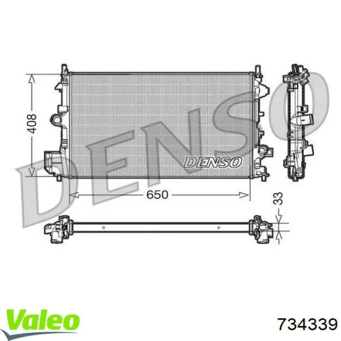 734339 VALEO radiador refrigeración del motor