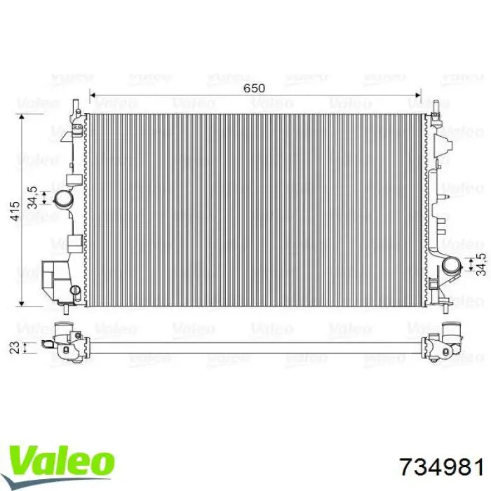 734981 VALEO radiador refrigeración del motor