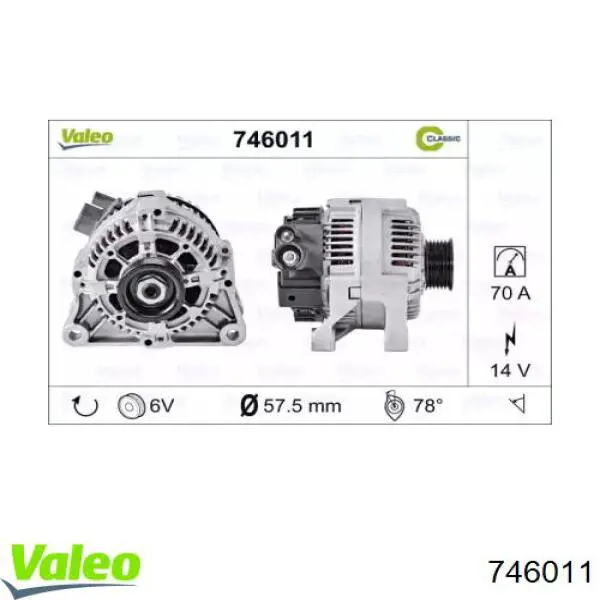 746011 VALEO alternador