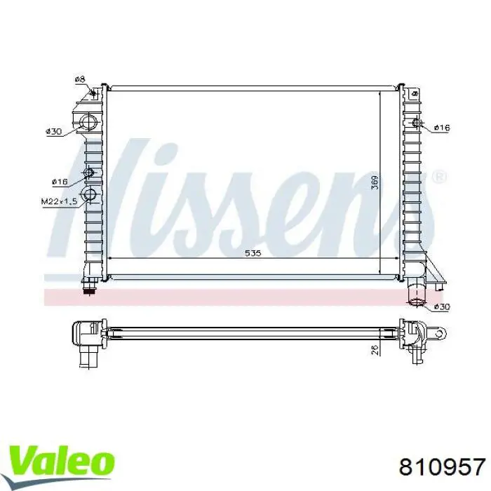  Radiador refrigeración del motor para Volvo 460 464