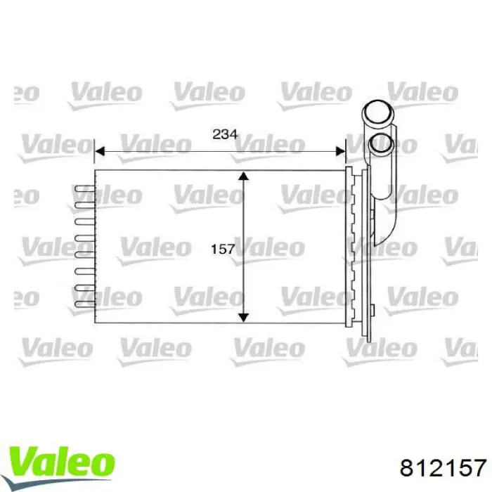 812157 VALEO radiador de calefacción