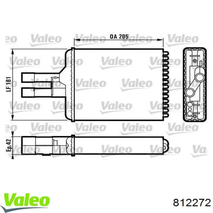 812272 VALEO radiador de calefacción