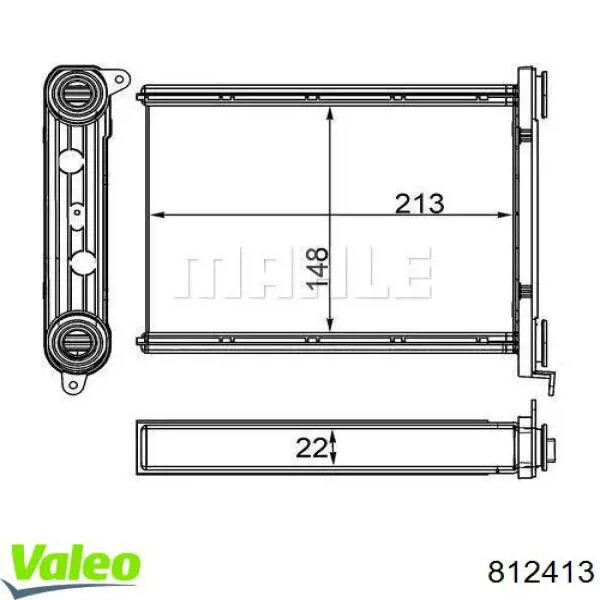 812413 VALEO radiador de calefacción