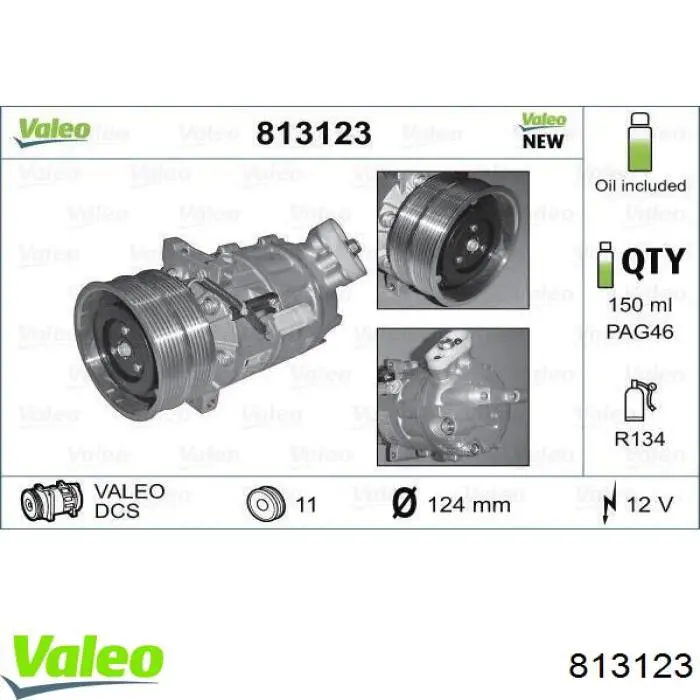 813123 VALEO compresor de aire acondicionado