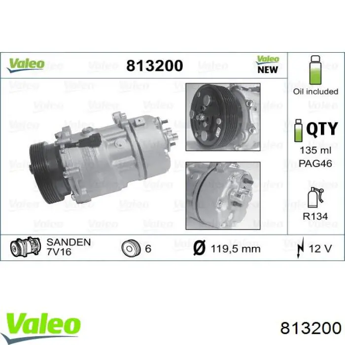 813200 VALEO compresor de aire acondicionado