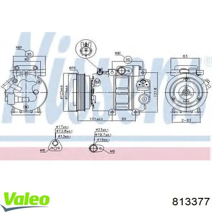 813377 VALEO compresor de aire acondicionado