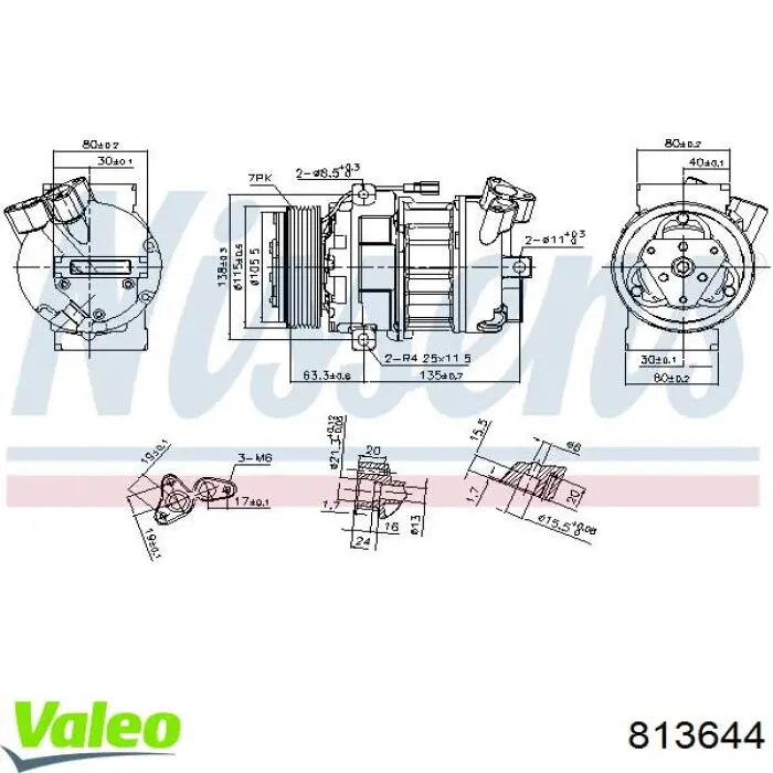 813644 VALEO compresor de aire acondicionado