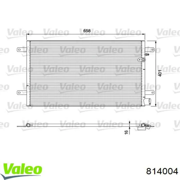 814004 VALEO condensador aire acondicionado