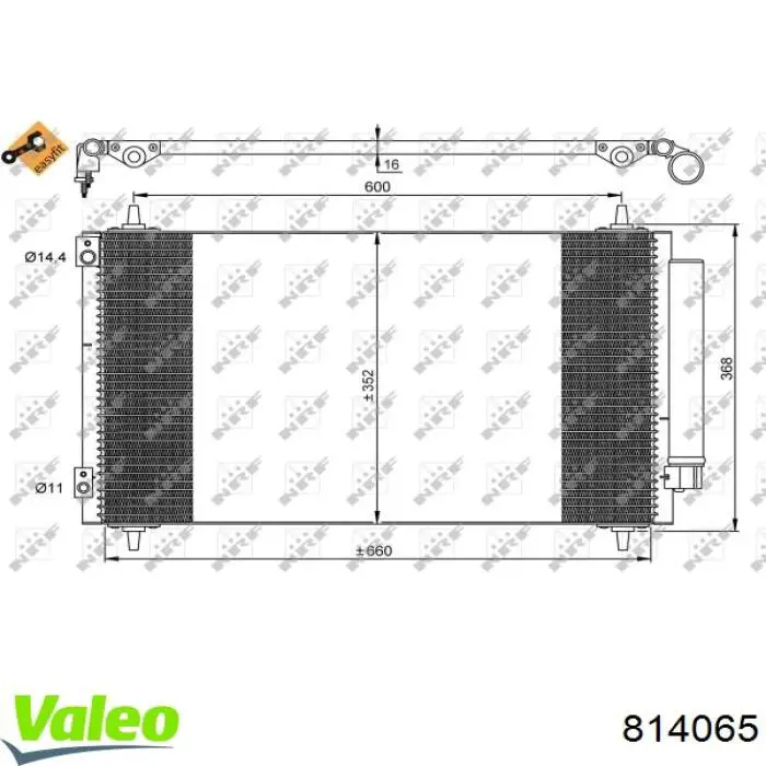 814065 VALEO condensador aire acondicionado