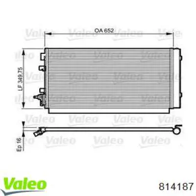 814187 VALEO condensador aire acondicionado