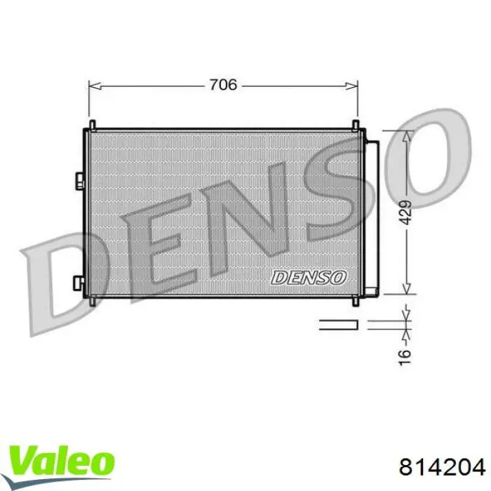 814204 VALEO condensador aire acondicionado