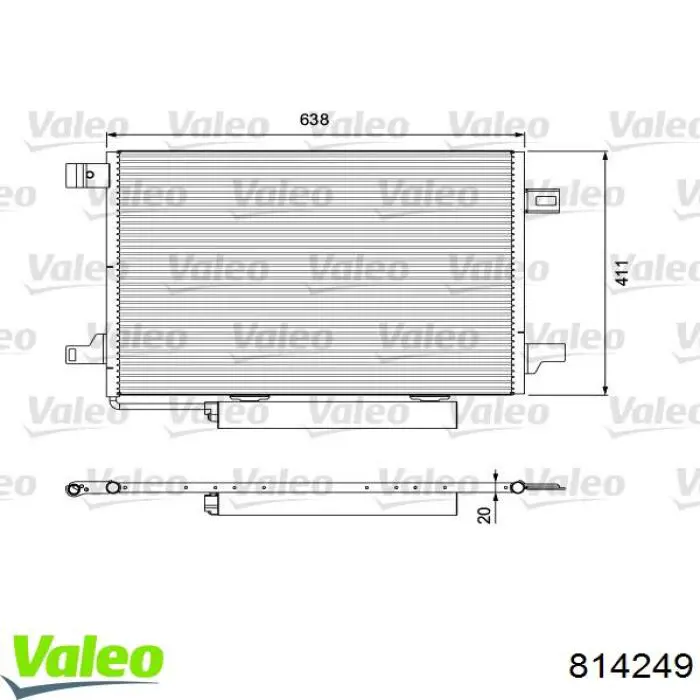 814249 VALEO condensador aire acondicionado