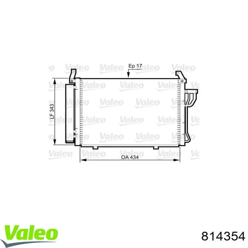 814354 VALEO condensador aire acondicionado