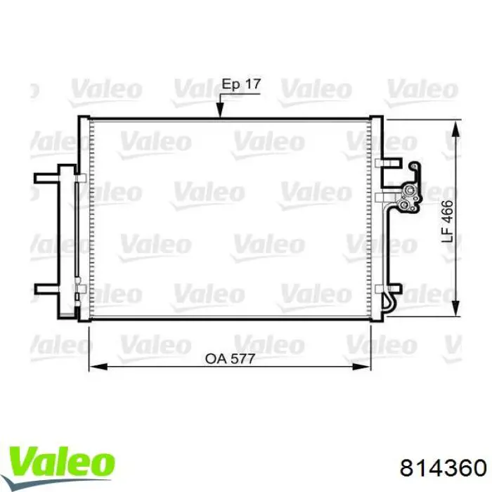 814360 VALEO condensador aire acondicionado