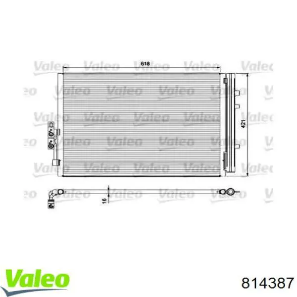 814387 VALEO condensador aire acondicionado