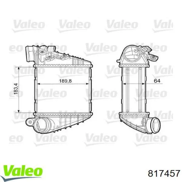 817457 VALEO radiador de aire de admisión