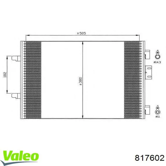 817602 VALEO condensador aire acondicionado