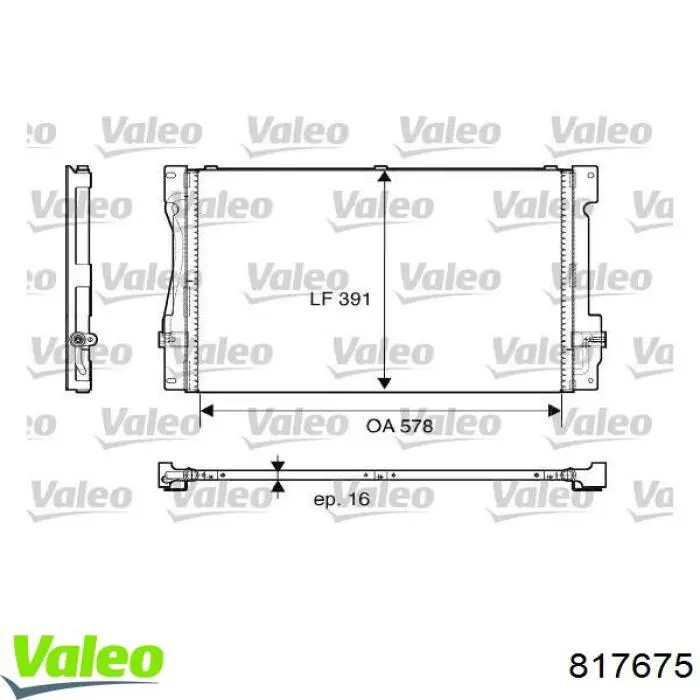 817675 VALEO condensador aire acondicionado