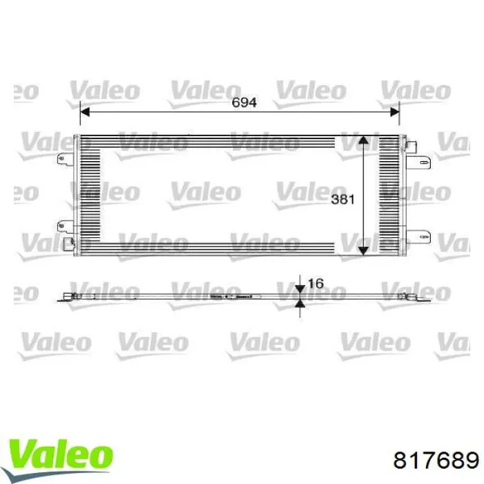 817689 VALEO condensador aire acondicionado