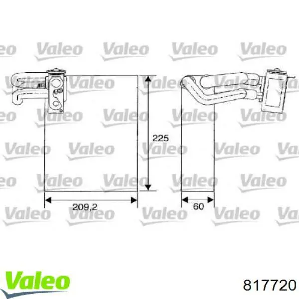 817720 VALEO evaporador, aire acondicionado