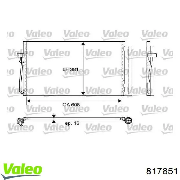 817851 VALEO condensador aire acondicionado