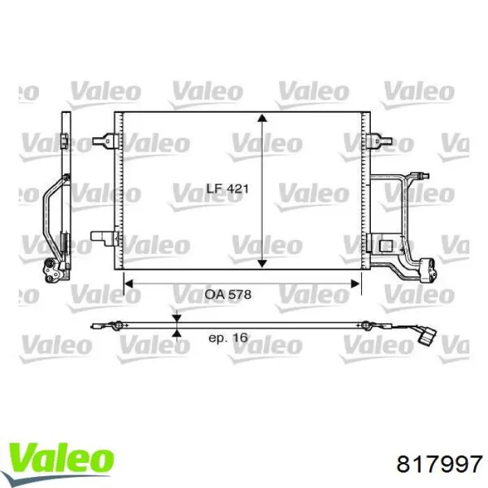 817997 VALEO condensador aire acondicionado