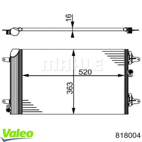 818004 VALEO condensador aire acondicionado