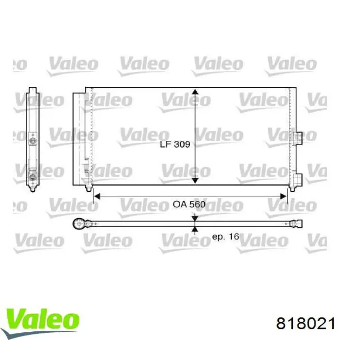 818021 VALEO condensador aire acondicionado