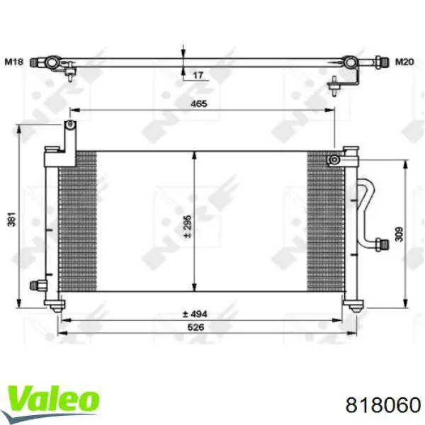 818060 VALEO condensador aire acondicionado