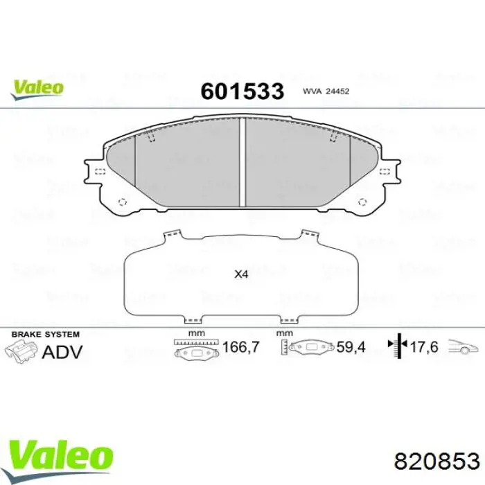 820853 VALEO termostato, refrigerante