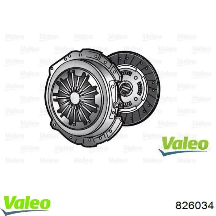 826034 VALEO kit de embrague (3 partes)