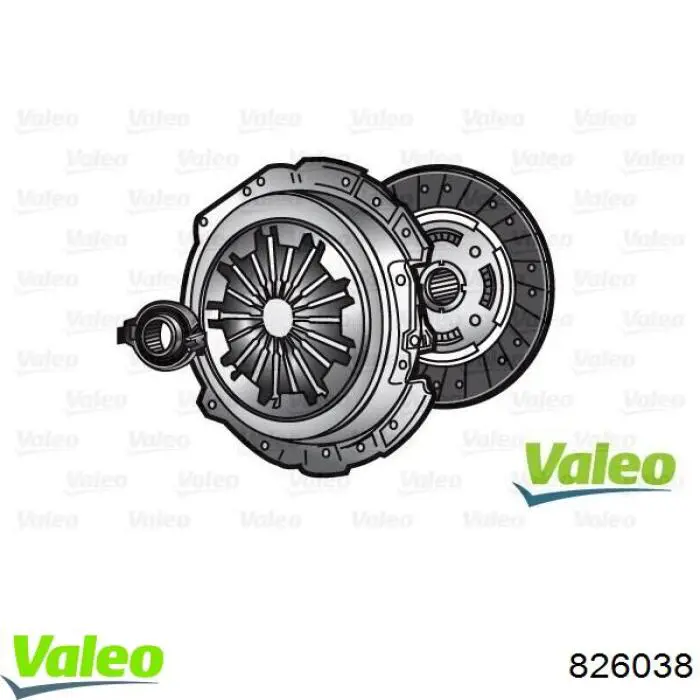 826038 VALEO kit de embrague (3 partes)