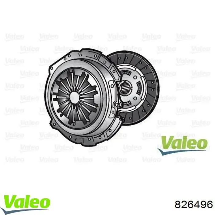 826496 VALEO kit de embrague (3 partes)