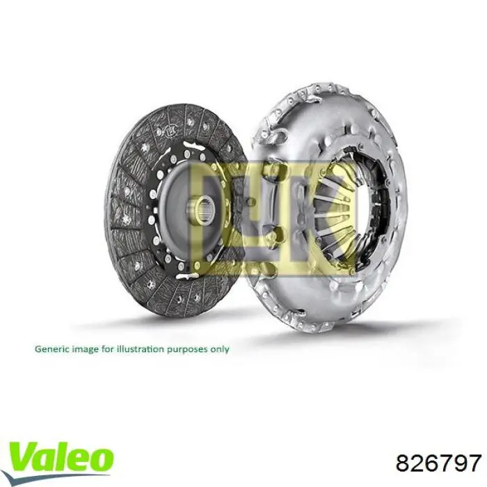 826797 VALEO kit de embrague (3 partes)