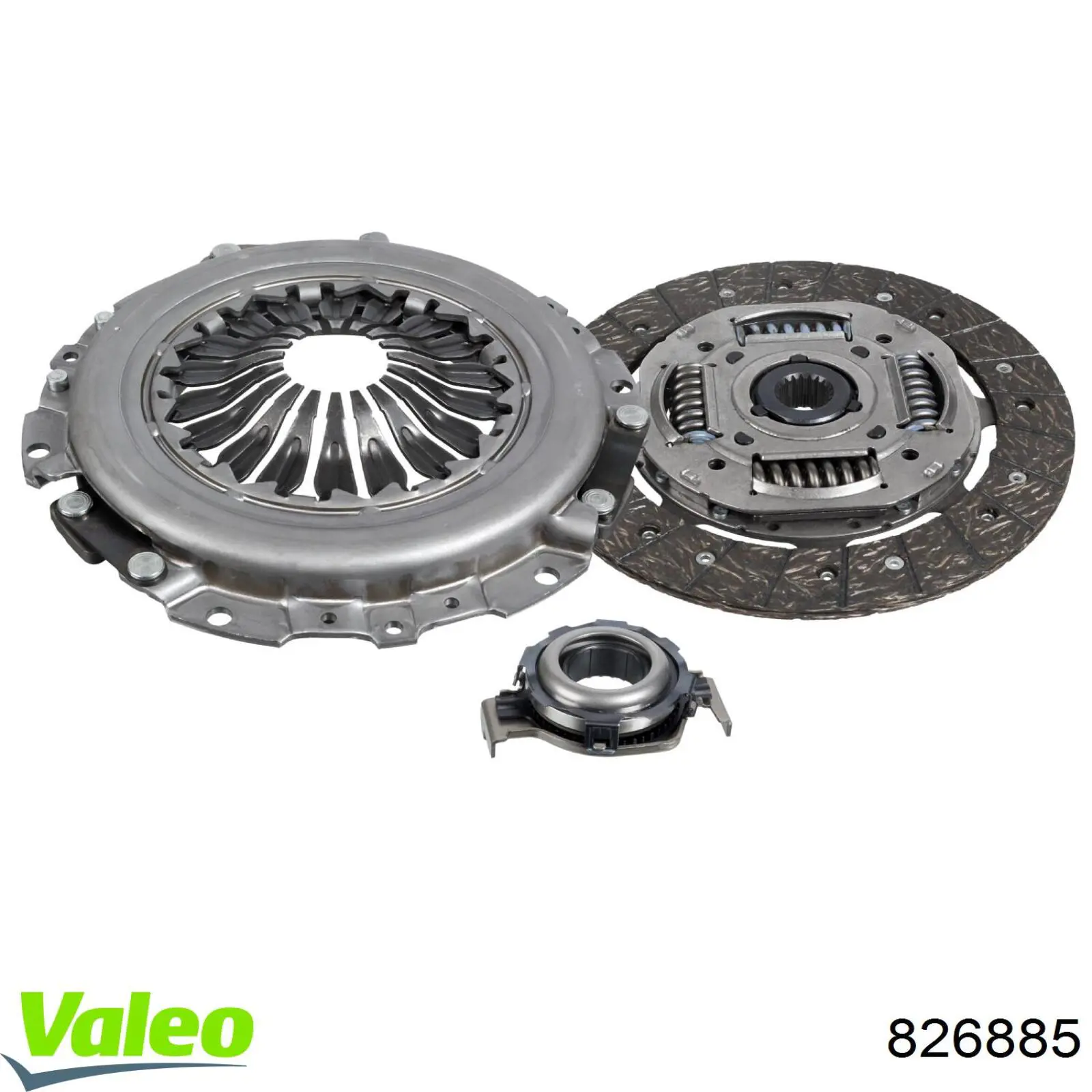 826885 VALEO kit de embrague (3 partes)