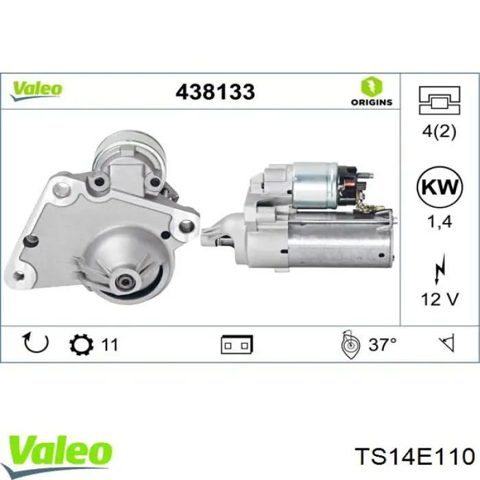 TS14E110 VALEO motor de arranque