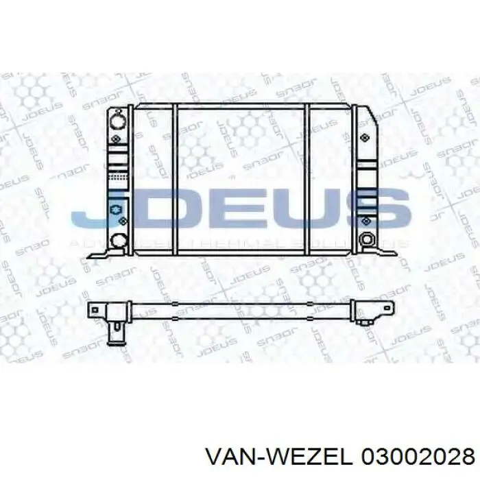 3002028 VAN Wezel radiador refrigeración del motor