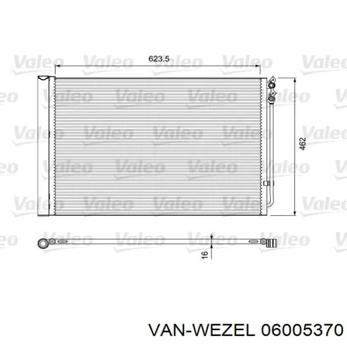 06005370 VAN Wezel condensador aire acondicionado