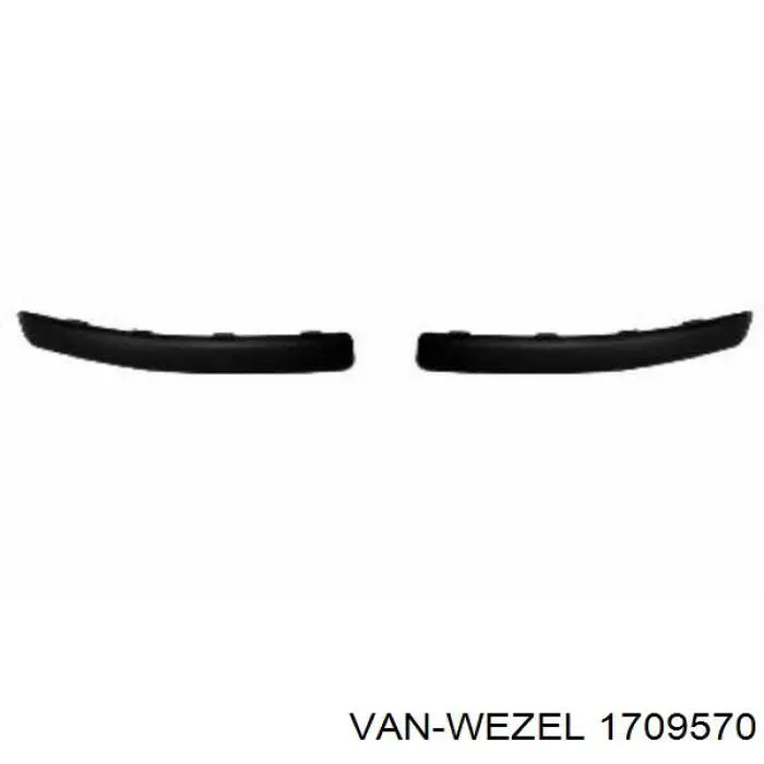 1709570 VAN Wezel parachoques delantero