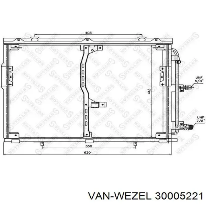 30005221 VAN Wezel condensador aire acondicionado