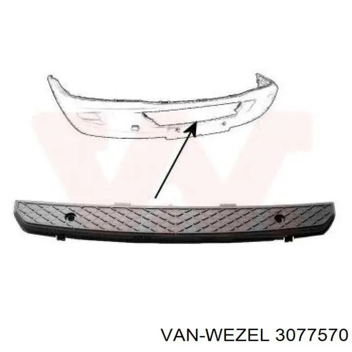 3077570 VAN Wezel parachoques delantero