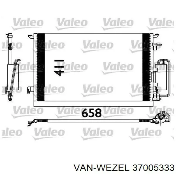 37005333 VAN Wezel condensador aire acondicionado