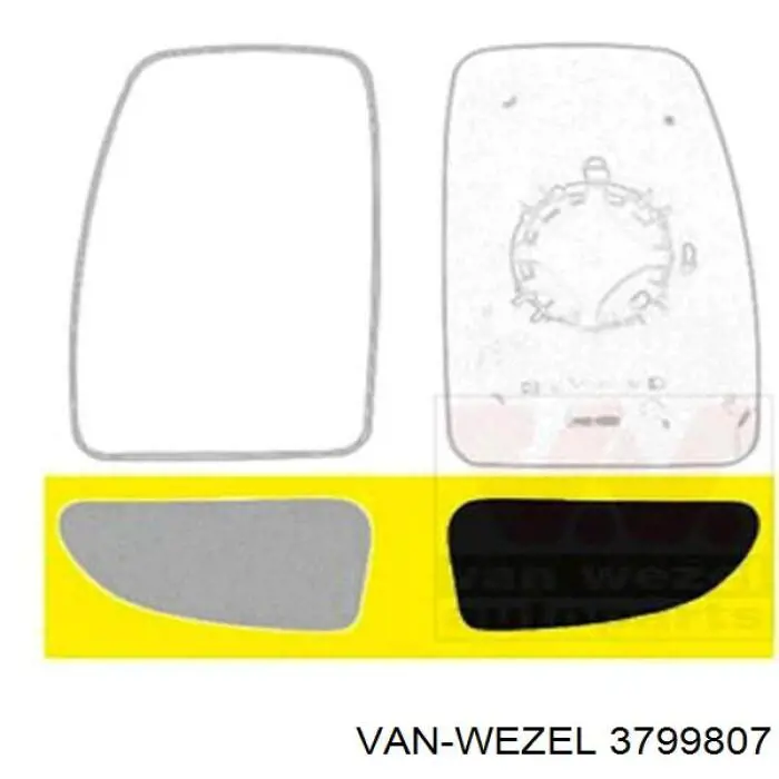 3799807 VAN Wezel espejo retrovisor izquierdo