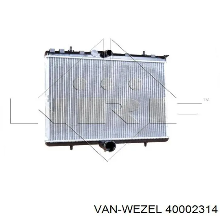 40002314 VAN Wezel radiador refrigeración del motor