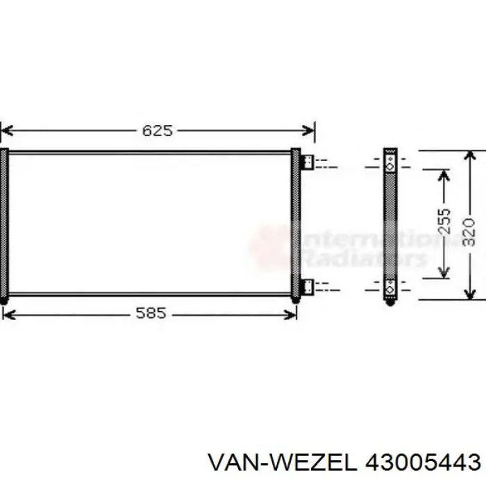 43005443 VAN Wezel condensador aire acondicionado