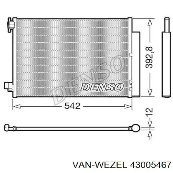 43005467 VAN Wezel condensador aire acondicionado