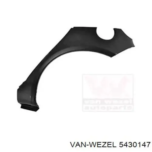 5430147 VAN Wezel arco de rueda, panel lateral, trasero izquierdo